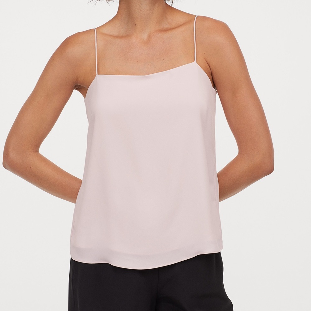 H&M Crêped Camisole Top - Powder Pink - Size US6